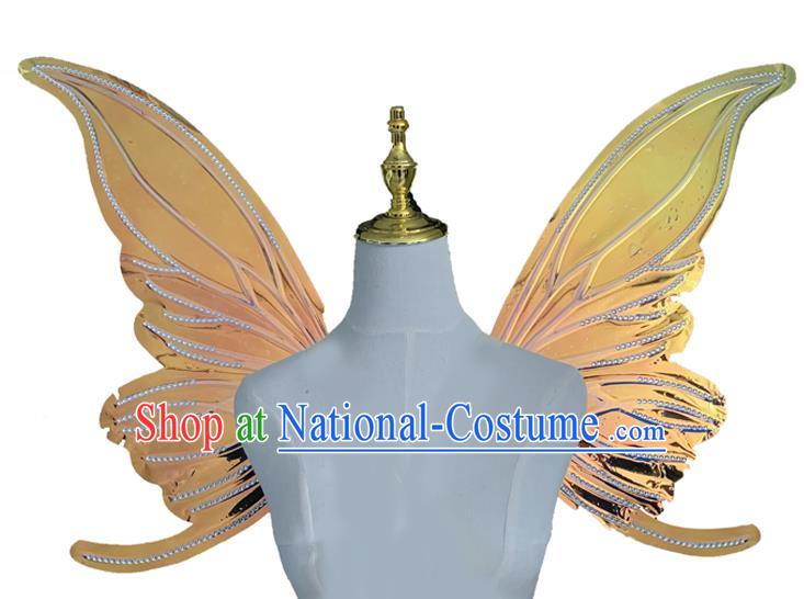 Top Stage Show Butterfly Wings Cosplay Flower Fairy Accessories Brazil Parade Back Decorations Catwalks Props