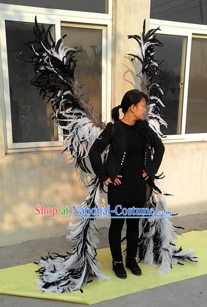 Top Stage Show Deluxe Feather Wings Opening Dance Back Accessories Brazil Parade Giant Decorations Miami Angel Catwalks Props