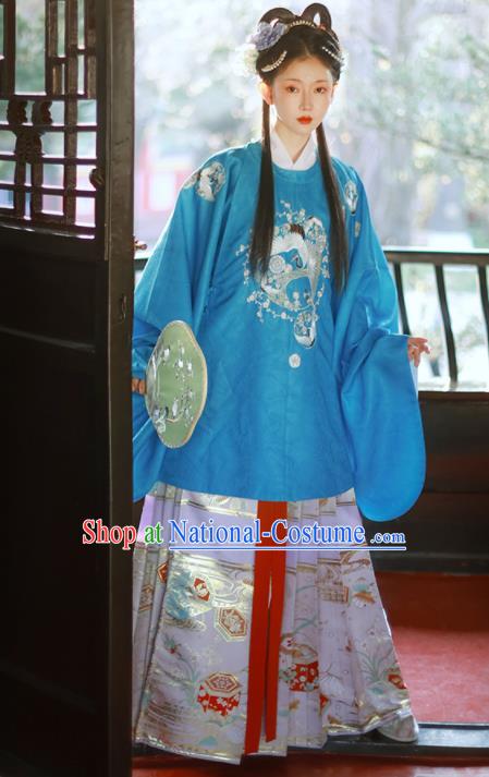 China Traditional Women Hanfu Dress Apparels Ancient Palace Beauty Garment Costumes Ming Dynasty Princess Historical Clothing