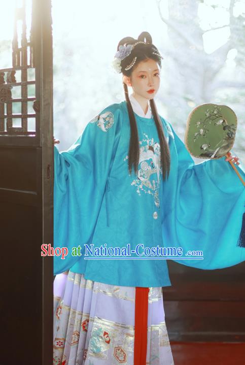 China Traditional Women Hanfu Dress Apparels Ancient Palace Beauty Garment Costumes Ming Dynasty Princess Historical Clothing