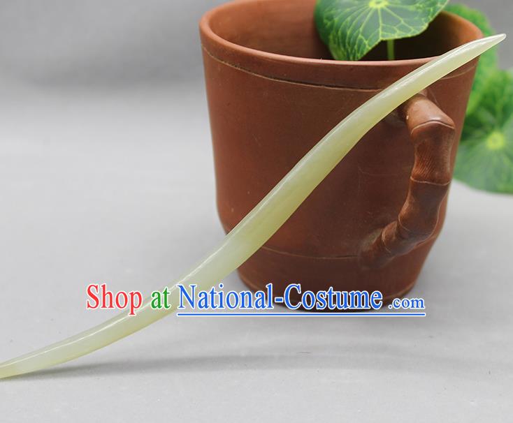 China Traditional Hanfu Hair Accessories Qin Dynasty Hair Stick Ancient Empress Headwear Handmade Jade Hairpin