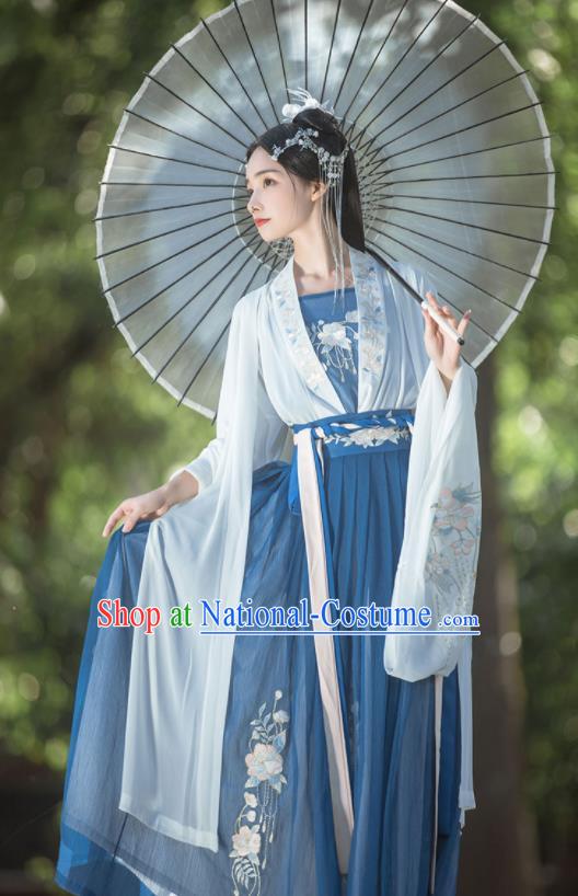 China Tang Dynasty Young Woman Garment Costumes Traditional Hanfu Dress Attire Ancient Female Swordsman Historical Clothing