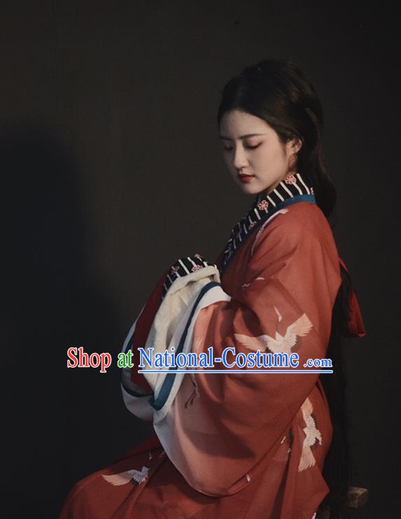 China Ancient Imperial Consort Hanfu Dress Apparels Han Dynasty Court Beauty Garment Costumes Traditional Historical Clothing