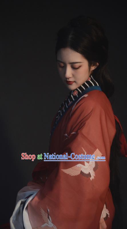 China Ancient Imperial Consort Hanfu Dress Apparels Han Dynasty Court Beauty Garment Costumes Traditional Historical Clothing