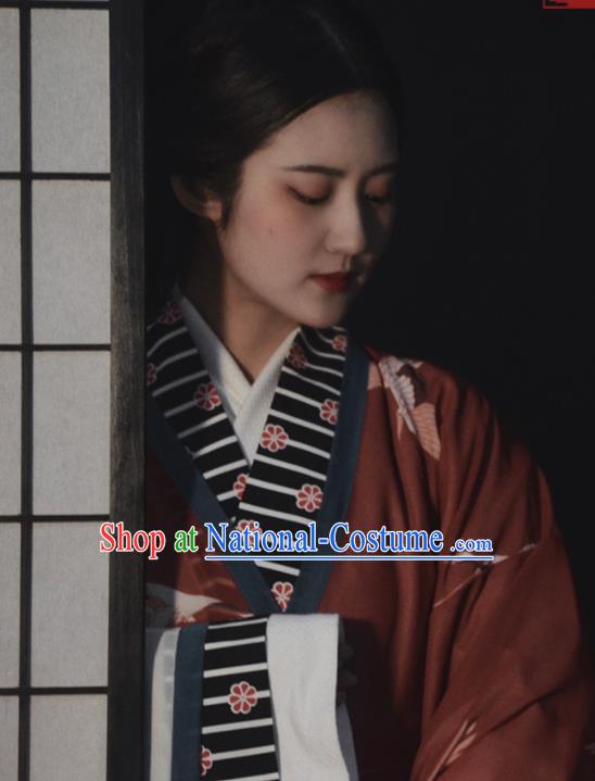 China Ancient Imperial Consort Hanfu Dress Apparels Han Dynasty Court Beauty Garment Costumes Traditional Historical Clothing