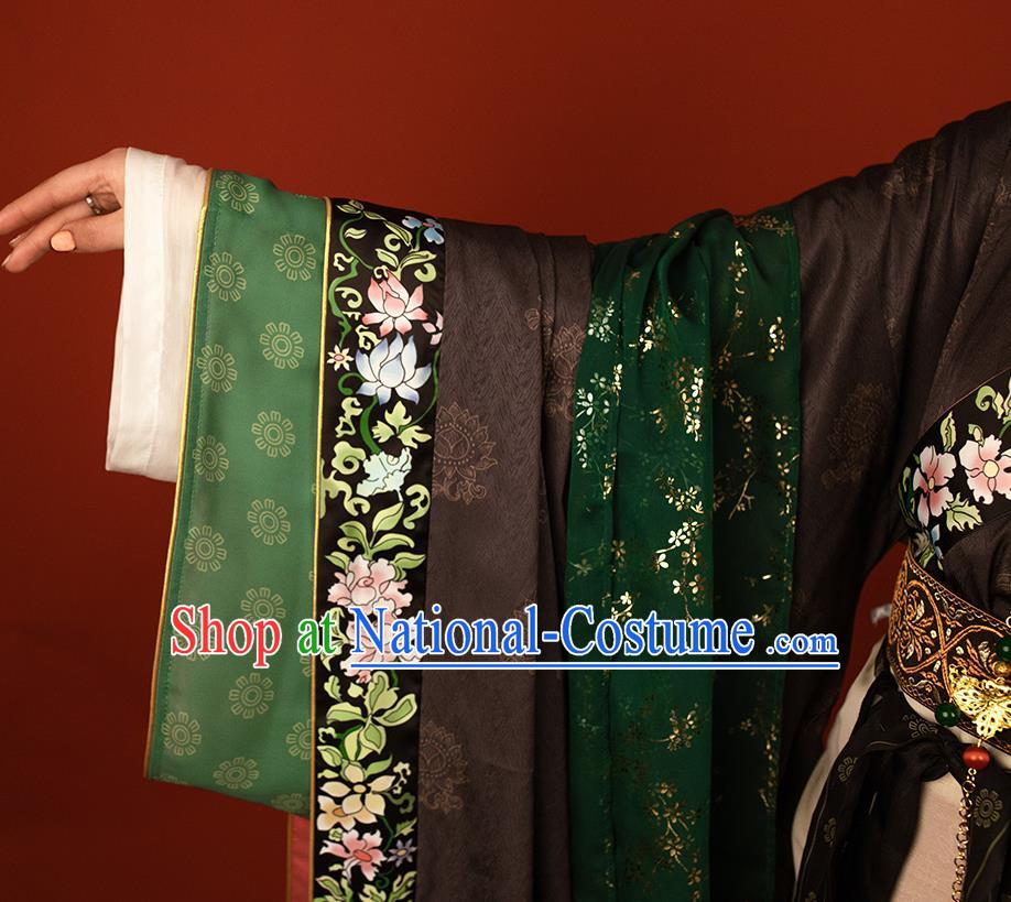 China Southern and Northern Dynasties Palace Lady Garment Costumes Traditional Dunhuang Murals Historical Clothing Ancient Royal Princess Hanfu Dress Apparels