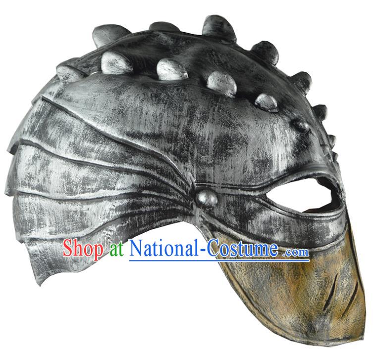 Top Cosplay Sparta Hero Face Mask Masquerade Party Prop Helmet Stage Show Mask Halloween Fancy Ball Warrior Hair Accessories