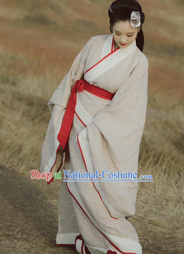 China Ancient Palace Lady Clothing Han Dynasty Imperial Consort Hanfu Dress Traditional Court Beauty Historical Costume