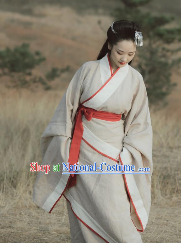 China Ancient Palace Lady Clothing Han Dynasty Imperial Consort Hanfu Dress Traditional Court Beauty Historical Costume