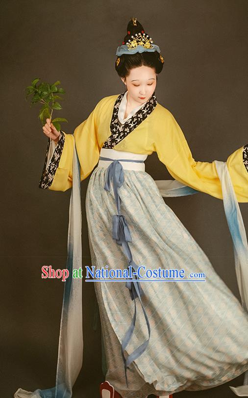 China Traditional Court Beauty Historical Costume Ancient Palace Lady Clothing Song Dynasty Imperial Consort Hanfu Dresses