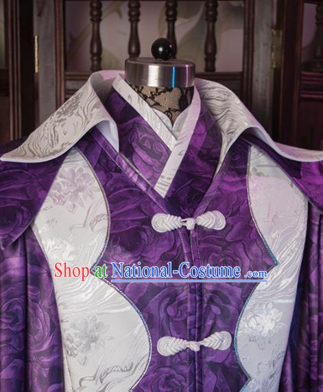 China Traditional Puppet Show Taoist Priest Uniforms Cosplay Swordsman Hanfu Clothing Ancient Chivalrous Knight Garment Costumes