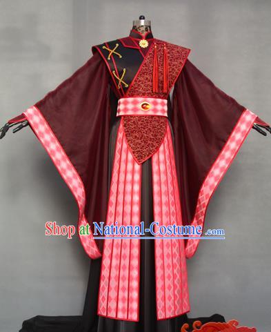 China Cosplay Chivalrous Knight Hanfu Clothing Ancient King Garment Costumes Traditional Puppet Show Swordsman Uniforms