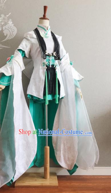 Professional Cosplay Swordswoman Garment Costumes Ancient Young Lady Dress Outfits Traditional JX Online Female Warrior Clothing