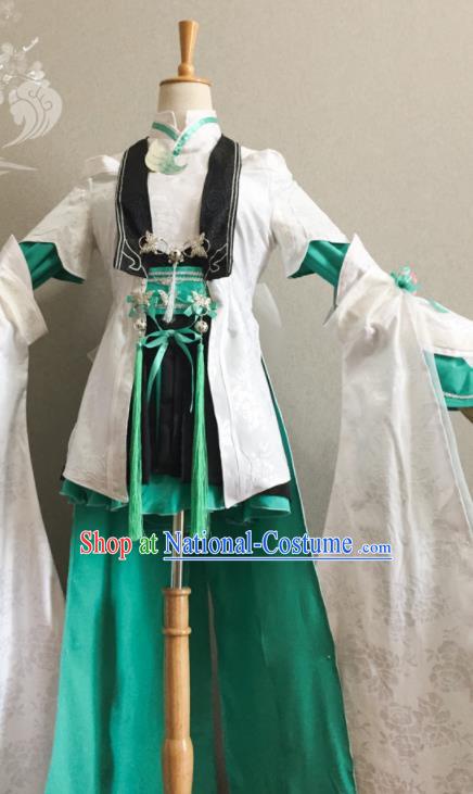 Professional Cosplay Swordswoman Garment Costumes Ancient Young Lady Dress Outfits Traditional JX Online Female Warrior Clothing