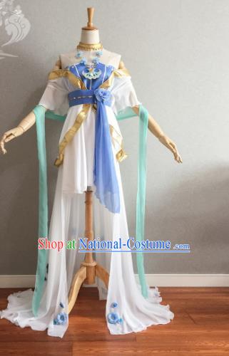 Professional China Cosplay Goddess Garment Costumes Ancient Fairy Dress Outfits Traditional Court Dance Clothing