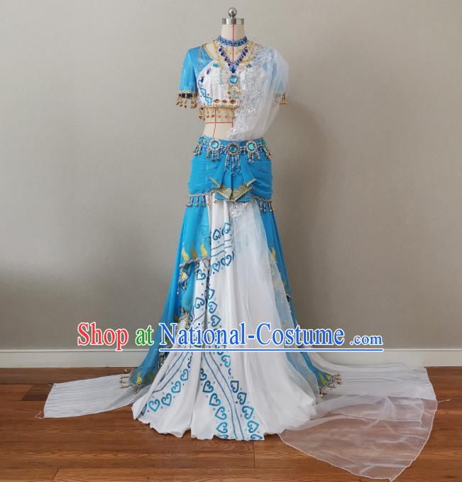 Professional Cosplay Fairy Princess Garment Costumes Indian Dance Dress Outfits Traditional Female Swordsman Clothing