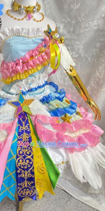 Top Cartoon Flowers Fairy Princess Clothing Cosplay Angel Short Dress Halloween Fancy Ball Garment Costume