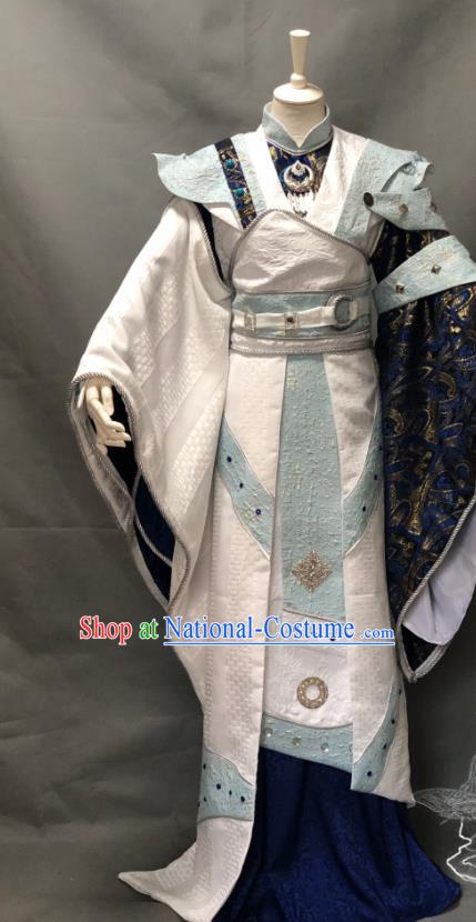 Chinese Cosplay Crown Prince Clothing Ancient Taoist Uniforms Traditional Puppet Show Swordsman Murong Ning Garment Costumes