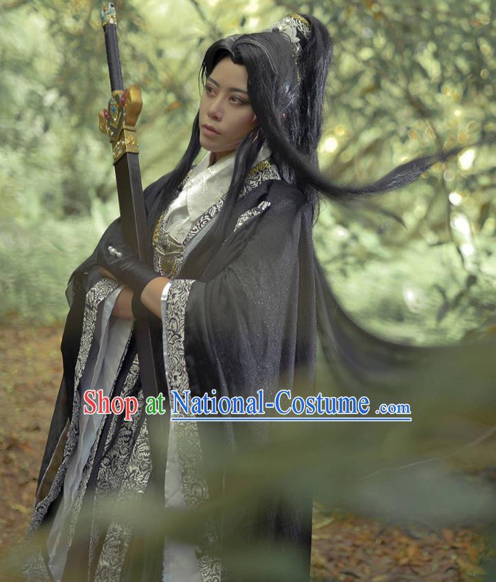 Chinese Cosplay Swordsman Clothing Ancient Chivalrous Male Uniforms Traditional Puppet Show Knight Garment Costumes