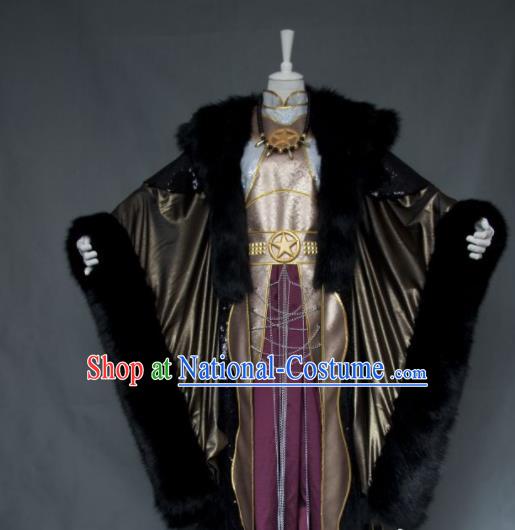 Chinese Cosplay Noble King Clothing Ancient Chivalrous Knight Uniforms Traditional Puppet Show Swordsman Cang Lang Garment Costumes