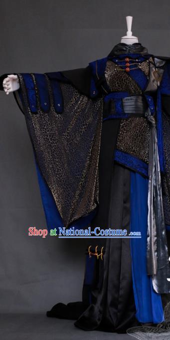 Chinese Cosplay Castellan Clothing Ancient Swordsman Uniforms Traditional Puppet Show Knight Jian Wuji Garment Costumes