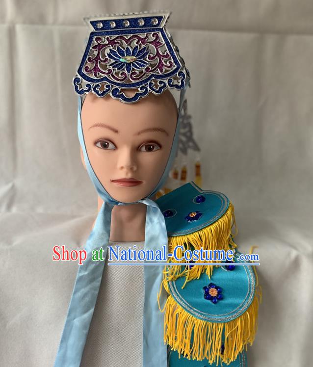 Chinese Traditional Opera Taoist Nun Headdress Beijing Opera Buddhist Woman Lotus Crown Peking Opera Female Hair Accessories