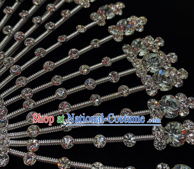 Chinese Shanxi Opera Actress Hair Accessories Peking Opera Empress Crystal Hair Crown Traditional Opera Diva Phoenix Hairpin