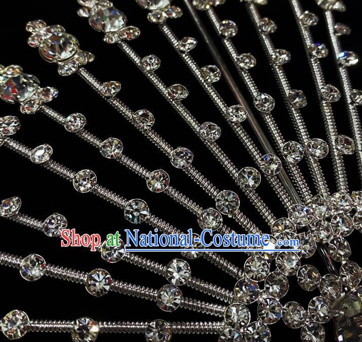 Chinese Shanxi Opera Actress Hair Accessories Peking Opera Empress Crystal Hair Crown Traditional Opera Diva Phoenix Hairpin