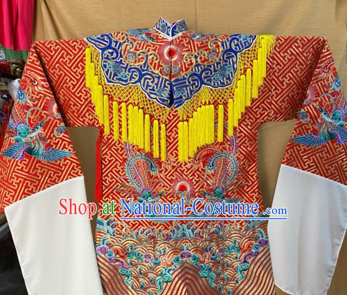 China Traditional Opera Imperial Concubine Garment Costume Ancient Empress Clothing Beijing Opera Hua Tan Embroidered Red Dress Outfits