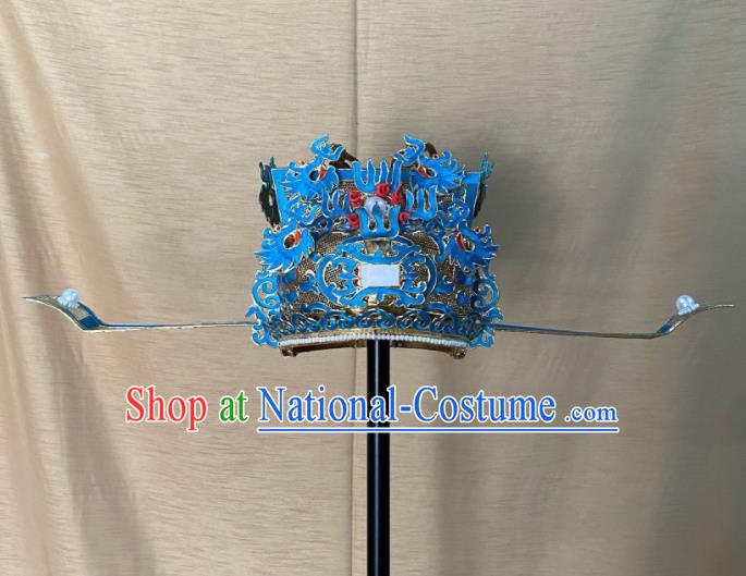 Handmade China Ancient Prime Minister Hat Peking Opera Laosheng Headdress Beijing Opera Official Helmet Headwear