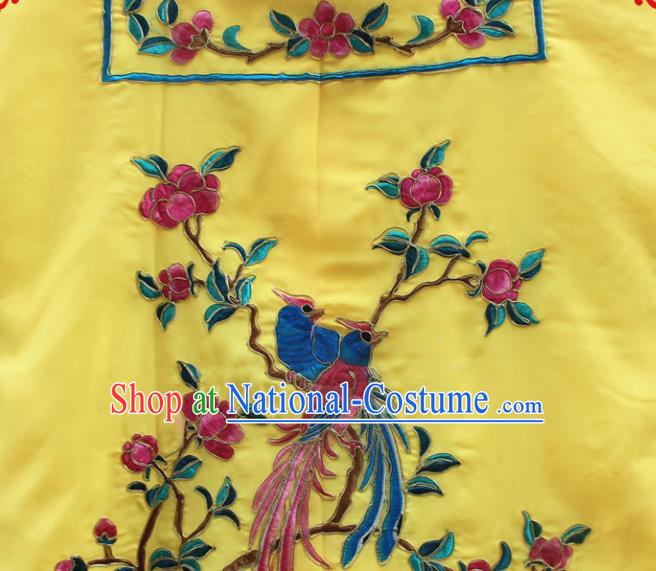 China Beijing Opera Hua Tan Embroidered Yellow Blouse Traditional Opera Imperial Concubine Garment Costume Ancient Palace Beauty Clothing