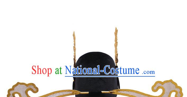 Handmade China Beijing Opera Official Helmet Headwear Ancient Young Childe Hat Peking Opera Xiaosheng Headdress