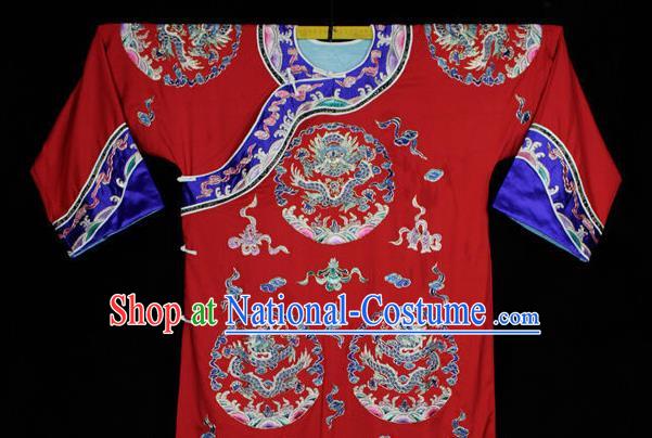 China Beijing Opera Hua Tan Embroidered Red Dress Traditional Opera Princess Garment Costume Ancient Court Beauty Clothing