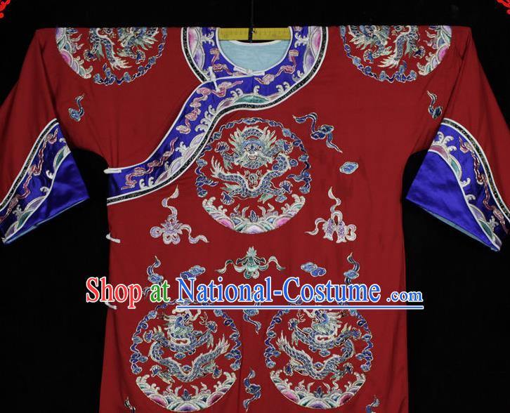 China Beijing Opera Hua Tan Embroidered Red Dress Traditional Opera Princess Garment Costume Ancient Court Beauty Clothing