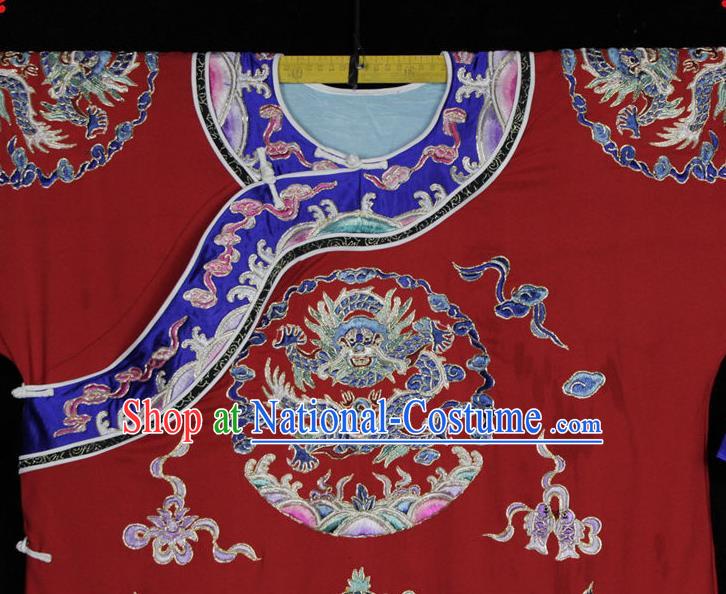 China Beijing Opera Hua Tan Embroidered Red Dress Traditional Opera Princess Garment Costume Ancient Court Beauty Clothing