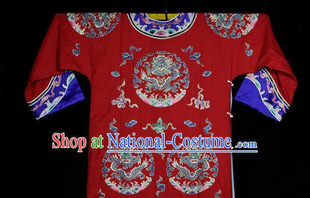 China Beijing Opera Hua Tan Embroidered Red Dress Traditional Opera Princess Garment Costume Ancient Court Beauty Clothing