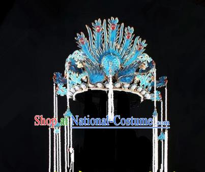 Chinese Beijing Opera Elderly Woman Hair Accessories Peking Opera Queen Mother Phoenix Coronet Traditional Opera Dowager Empress Headdress