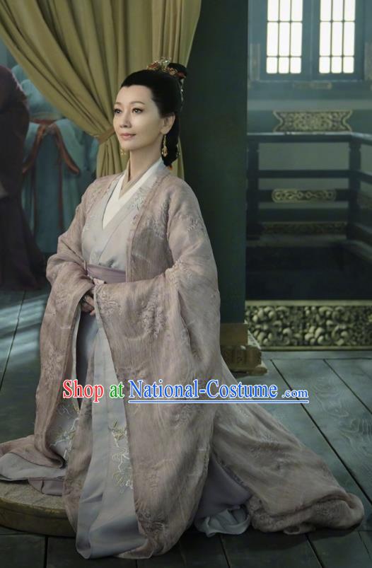 China Ancient Noble Woman Garment Costumes The Rebel Princess Southern and Northern Dynasties Royal Countess Hanfu Dress Clothing and Headpieces