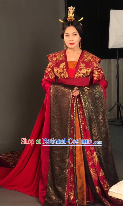 China Southern and Northern Dynasties Clothing Ancient Empress Hanfu Dress Garments The Rebel Princess Replica Costumes and Headpieces