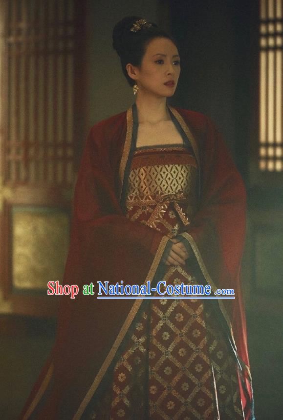 China Drama The Rebel Princess Replica Costumes Southern and Northern Dynasties Clothing Ancient Royal Rani Zhang Ziyi Hanfu Dress Garments