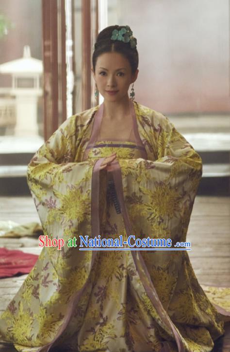 China Southern and Northern Dynasties Court Woman Clothing Ancient Hanfu Dress Garments Drama The Rebel Princess Wang Xuan Replica Costumes