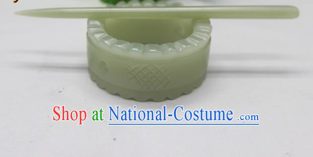 China Scholar Hairpin Ancient Prince Jade Hair Crown Handmade Han Dynasty Hair accessories