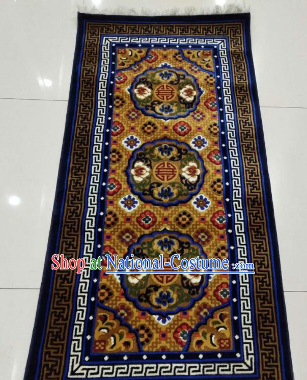 Chinese Handmade Rug Tibetan Lucky Flowers Rug