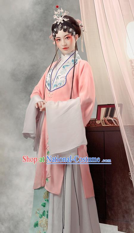 Chinese Traditional Opera Clothing Yue Opera Actress Pink Dress Ancient Noble Lady Garment Costumes