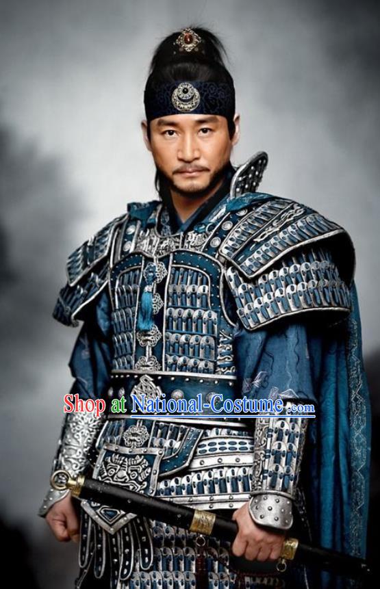 Korean Ancient General Garment Costumes Traditional Warrior Armor TV Series GyeBaek Clothing