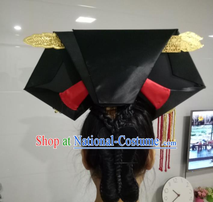 China Traditional Qing Dynasty Queen Headdress TV Series Empresses in the Palace Headpiece Ancient Imperial Consort Giant Wing Hair Accessories