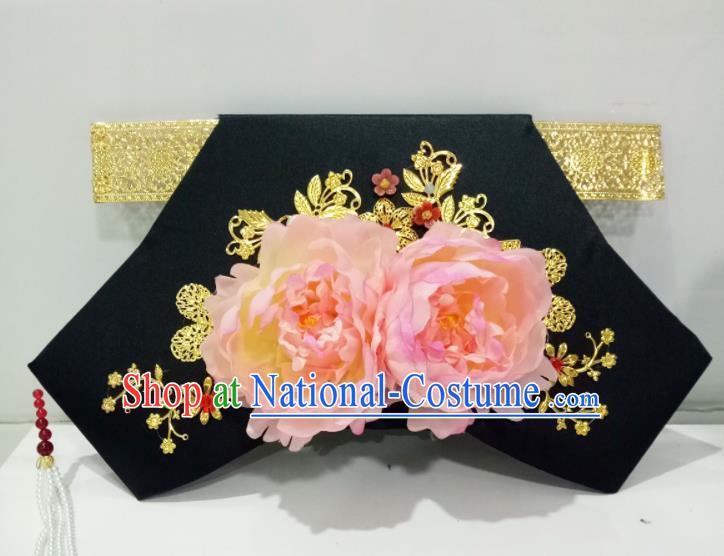 China Ancient Palace Lady Giant Wing Hair Accessories Traditional Qing Dynasty Princess Headdress TV Series Treading On Thin Ice Ruo Xi Headpiece