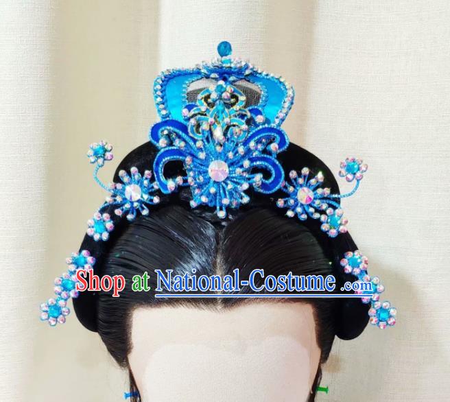 Chinese Traditional Opera Taoist Nun Hair Accessories Huangmei Opera Actress Headpieces Beijing Opera Hua Tan Hair Crown