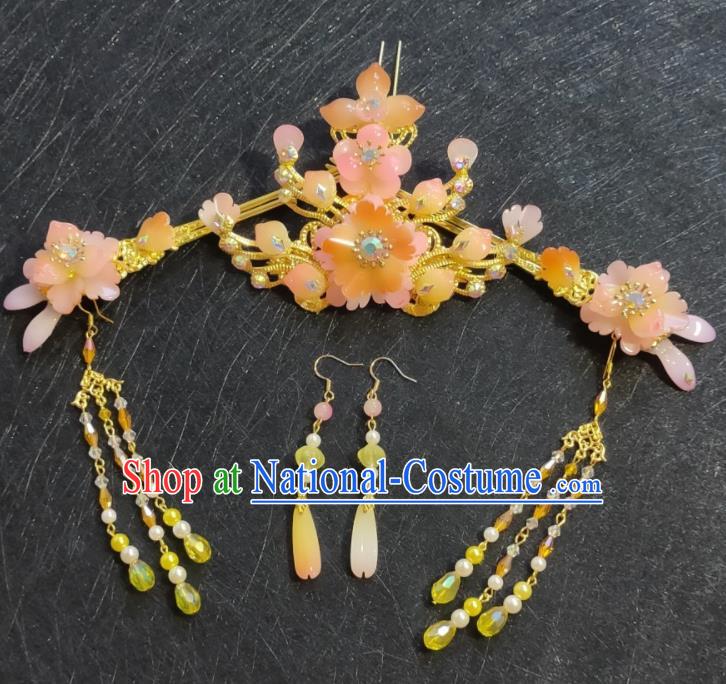 Chinese Beijing Opera Hair Accessories Traditional Opera Diva Headpieces Huangmei Opera Princess Hairpins