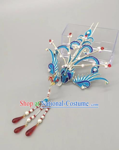 Chinese Huangmei Opera Princess Phoenix Hairpin Beijing Opera Hair Crown Traditional Opera Diva Headpiece